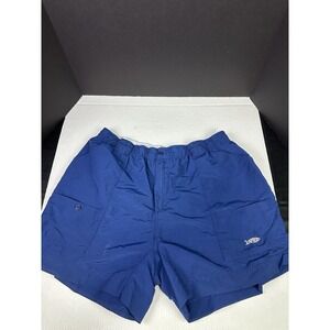 AFTCO Shorts Men's Performance Fishing Size 44 6"Inseam Navy Blue 100% Nylon
